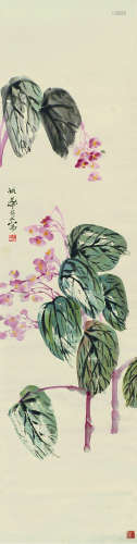 姚华（1876～1930） 海棠 镜片 设色纸本