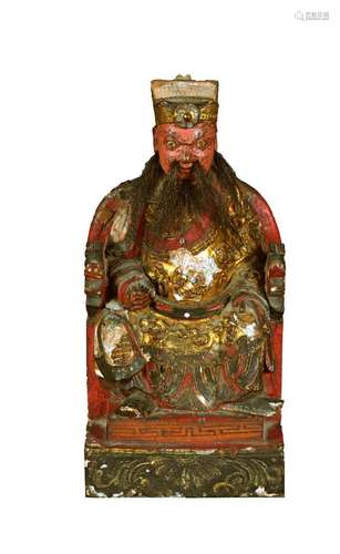 CHINE, dynastie Qing, XIXème siècle. Statuette de dignitaire...