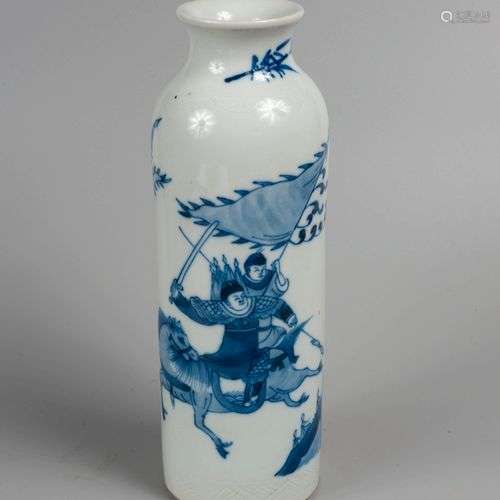 CHINE, XXème siècle, dans le goût du XVIIème siècle. Vase ro...