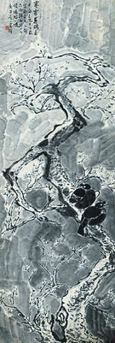 沈石友（1858～1917） 寒雪雀眠 立轴 水墨纸本