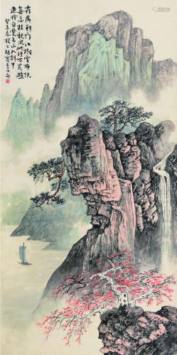 杨石朗（1915～2000） 癸未（1943）年作 李白诗意图 镜片 设色纸本