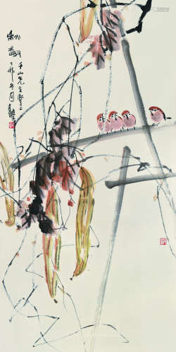 张继馨（b.1926） 丁卯（1987）年作 秋趣 镜片 设色纸本