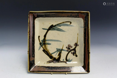 Asian Pottery Square Dish