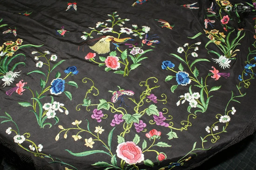 Chinese Silk Embroidery Piano Cover