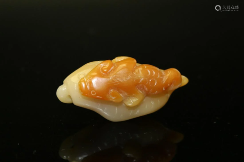 Chinese yellow jade toggle.