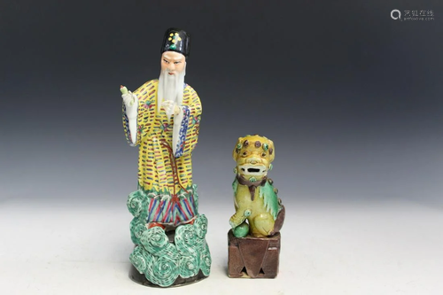 Two Chinese Porcelain Figures