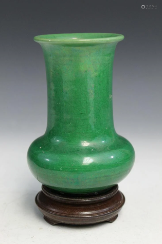 Green Glaze Pottery Vase.