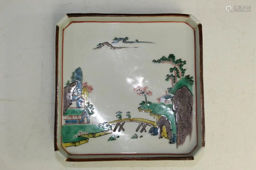 Old Japanese Square Dish