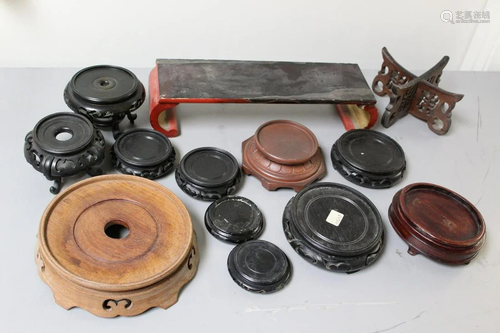 Group of Asian Wood Stands