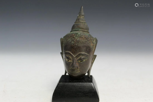 Thai Bronze Buddha Head