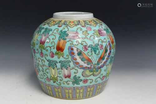 Chinese Famille Rose Porcelain Jar