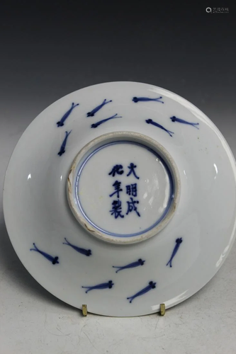 Chinese Blue and White Porcelain Dish