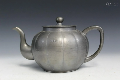 Chinese Pewter Teapot