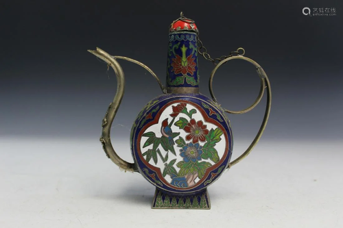 Chinese Cloisonne Teapot