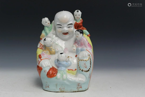 Chinese Porcelain Laughing Buddha Statue