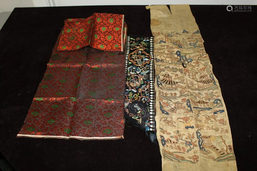 Four Asian Silk Pieces