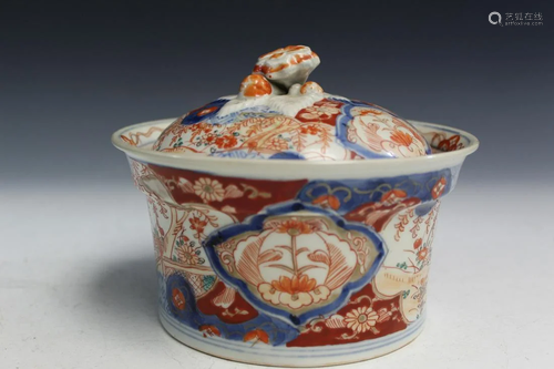 Japanese Imari Porcelain Covered Bowl