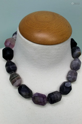 Amethyst beads necklace