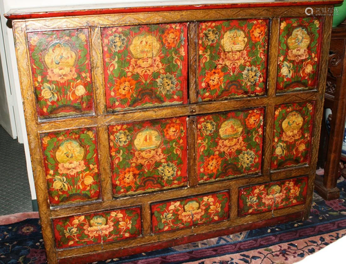 Large Vintage Tibetan Cabinet