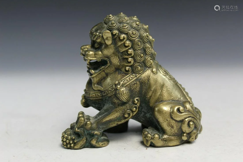 Chinese Brass Foo Dog