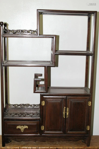 Chinese Rosewood Antique Shelf