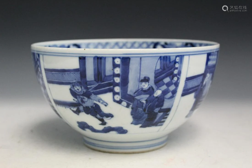 Chinese Blue and White Porcelain Bowl.