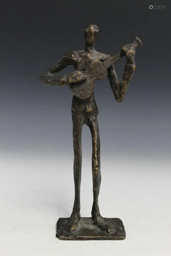 Bronze Musician Figurine