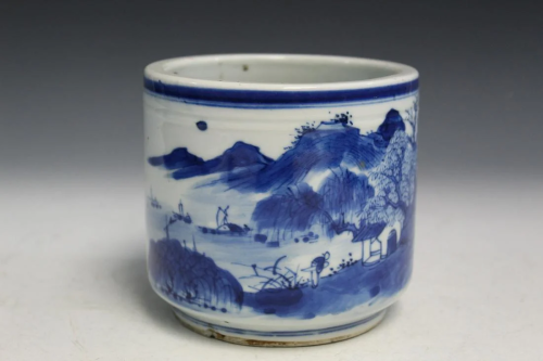 Chinese Blue and White Porcelain Brush pot