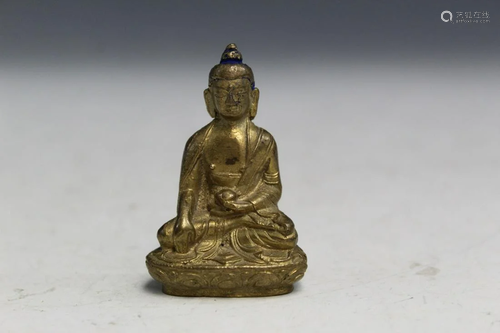 Chinese Small Bronze Buddha Statue