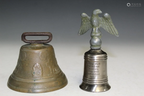 Two metal bells