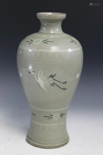 Korean Celadon Meiping Vase