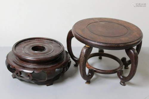 Two Asian Wood Stands