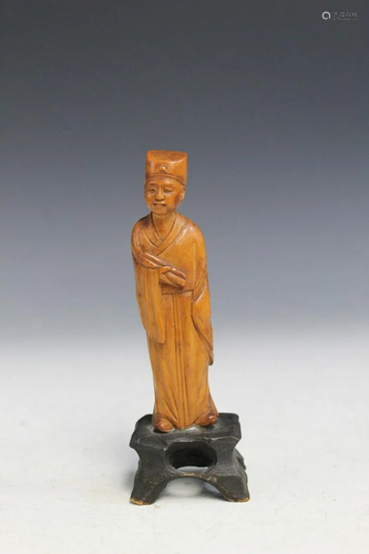 Chinese Carved Wood Figurine