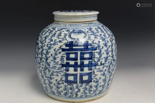 Chinese Blue and White Porcelain Jar