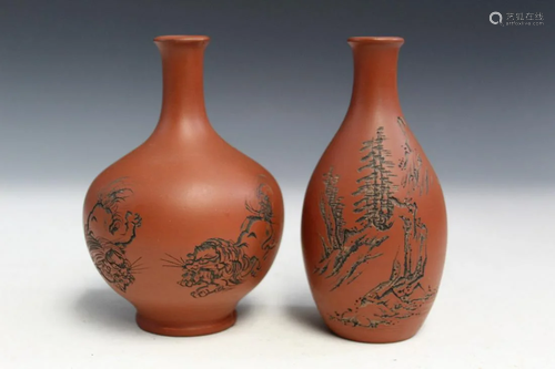 Two Japanese Pottery Vases