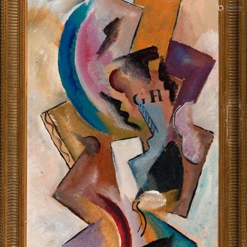 PATRICK LEROY (NE EN 1948) Composition cubiste «GH» Huile su...