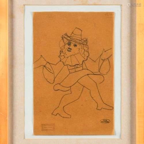 ANDRÉ DERAIN (1880-1954) Danseur à collerette et chapeau ave...