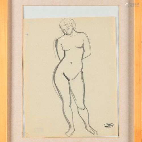 ANDRÉ DERAIN (1880-1954) Femme nue debout, bras dans le dos ...