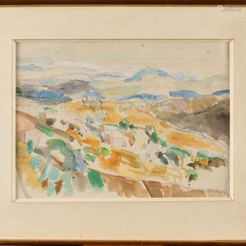MICHEL KIKOINE (1892-1968) Paysage Aquarelle Signé en bas à ...
