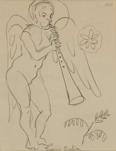 FRANCIS PICABIA (1879-1953) L’ange musicien, circa 1945-48 D...