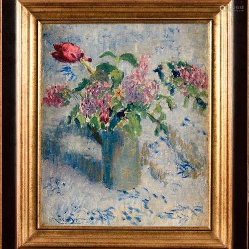 FRANCIS MORTON JOHNSON (1878-1931) Bouquet de fleurs, 1927 H...