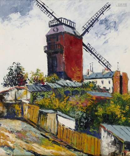 ÉLISÉE MACLET (1881-1962) Moulin de la Galette Huile sur pan...