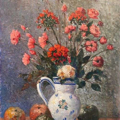 FERDINAND LOYEN DU PUIGAUDEAU (1864-1930) Bouquet aux oeille...