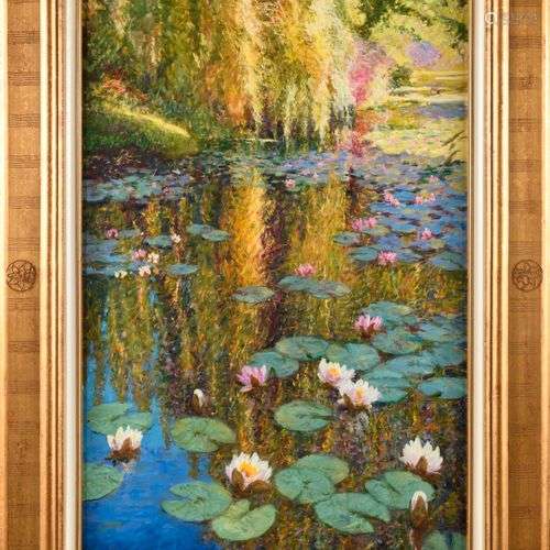 BORIS TCHOUBANOFF (NE EN 1946) Reflets dorés Huile sur toile...