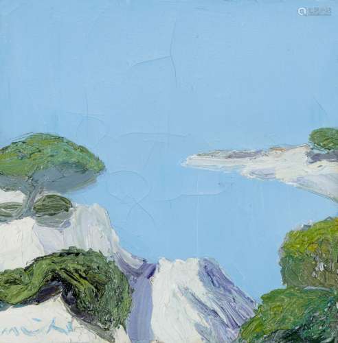 ROGER MUHL (1929-2008) Les îles de Lérins Huile sur toile Si...