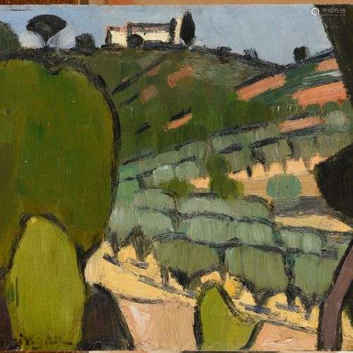 JEAN METZINGER (1883-1956) Paysage provençal, Cassis 1907-08...