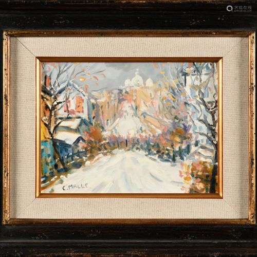 CHARLES MALLE (NE EN 1935) Paris, Montmartre sous la neige H...