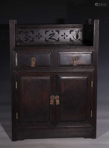 ZITAN WOOD CARVED CABINET