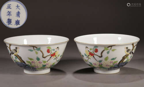 YONGZHENG MARK FAMILLE ROSE GLAZE BOWL