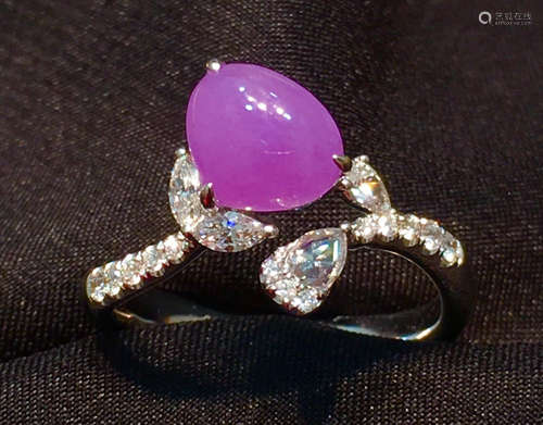 ICY PURPLE JADEITE RING